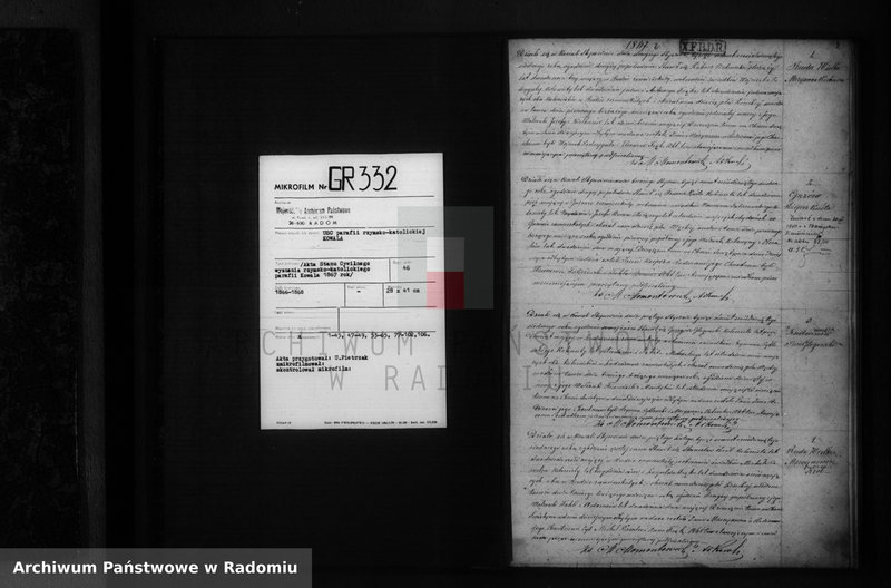 Obraz 3 z jednostki "[Akta Stanu Cywilnego wyznania rzymsko - katolickiego parafii] Kowala 1867 rok"