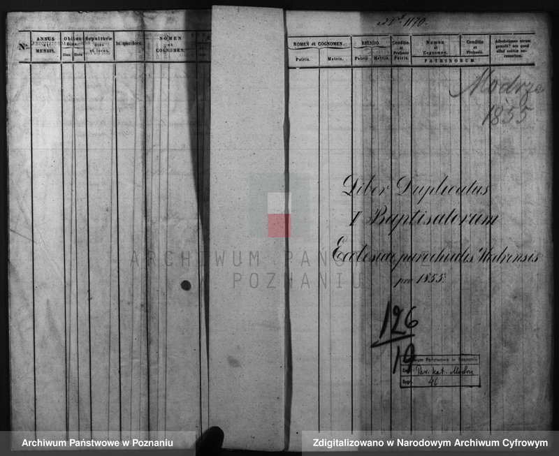 Obraz 2 z jednostki "Duplicatus baptisatorum, copulatorum, mortuorum"