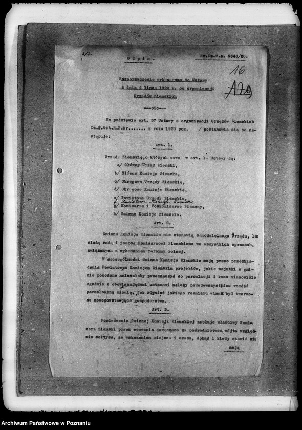 Obraz 20 z jednostki "Główny Urząd Ziemski w Warszawie Akta Biura Prezydialnego"