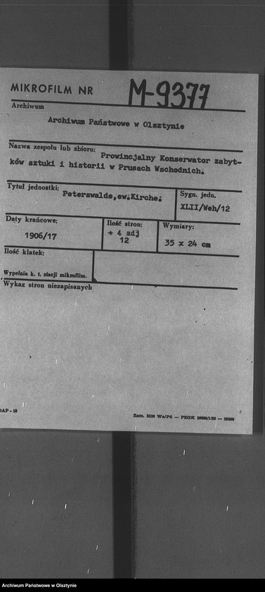 image.from.unit.number "Peterswalde, evangelische Kirche"