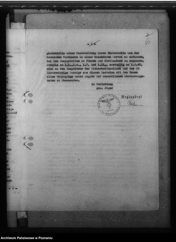 Obraz 10 z jednostki "Zarządzenia w sprawie zmiany kategorii Volksdeutschów, uproszczenia postępowania i informowania w zakresie zmian w sprawach listy narodowej"