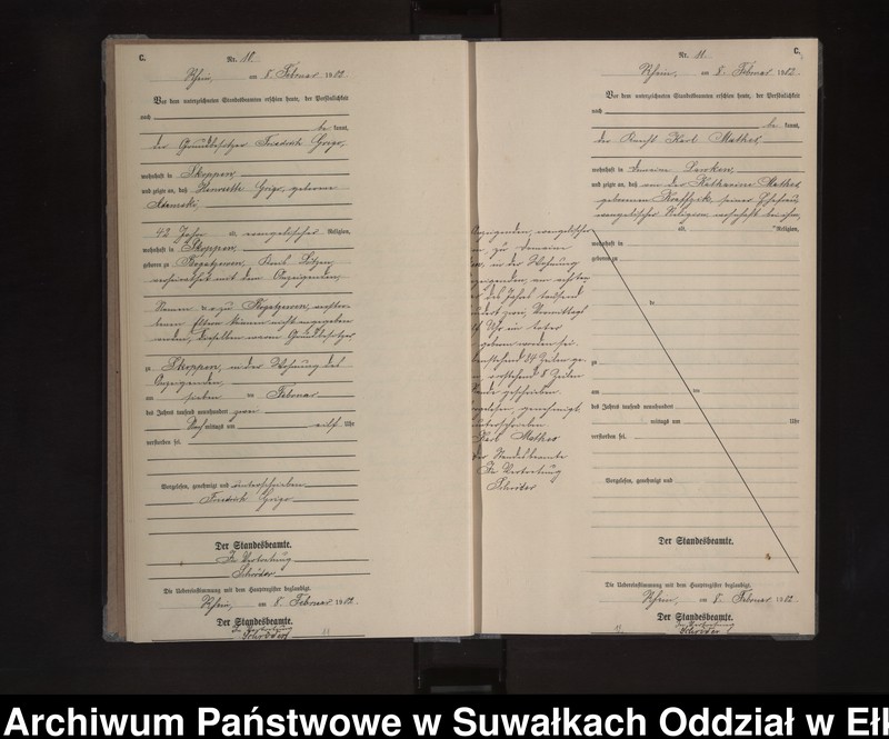 image.from.unit.number "Sterbe-Neben-Register des Königlichen Preussischen Standes-Amtes Orlen Kreis Loetzen"