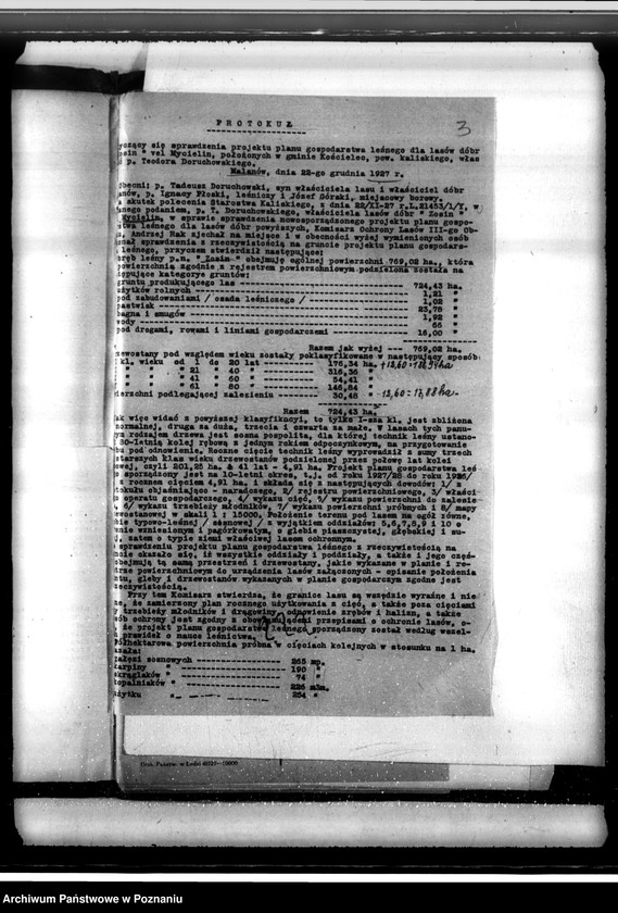 Obraz 7 z jednostki "Sprawa zmiany rodzaju użytków 0,63 ha gruntów leśnych we wsi Mycielin powiat kaliski"