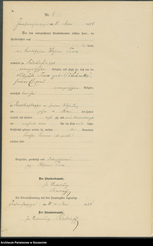 Obraz 9 z jednostki "Geburts-Register (Neben-Register)"