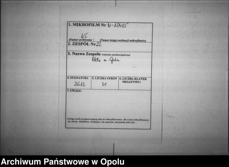 Obraz 2 z jednostki "Acta specialia des Magistrats zu Oppeln betreffend: die Entrichtung von Servis- und Communal-Beiträgen von dem, in den Besitz der evangelischen Gemeine übergangenen ehemaligen Minoriten - Klostergebäude de Anno 1839"