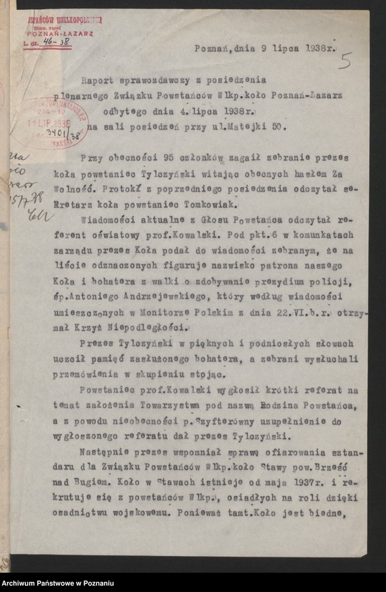 Obraz 7 z jednostki "Poznań - Łazarz akta koła."