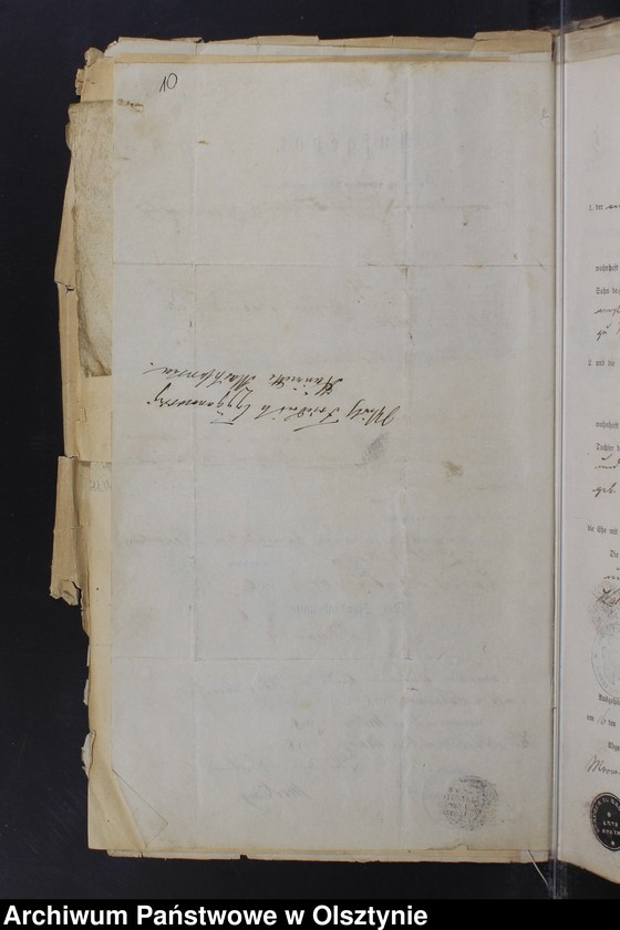 Obraz 12 z jednostki "Die zum Zwecke der Eheschlissung nothwendigen Schriftstück"