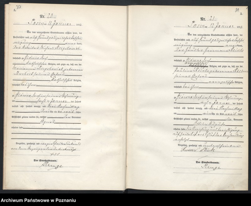 Obraz 13 z jednostki "Księga urodzeń t. I"