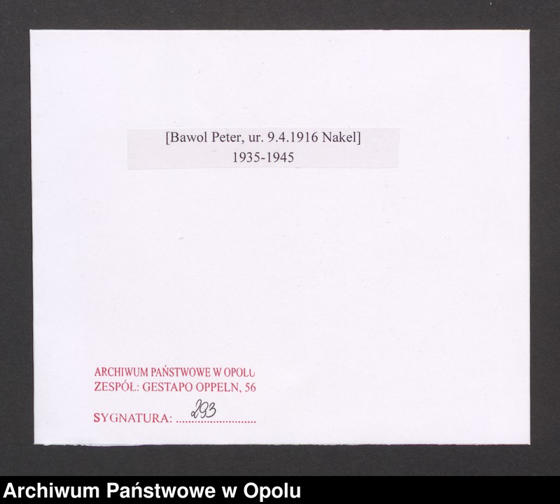 Obraz 2 z jednostki "[Bawol Peter, ur. 9.4.1916 Nakel]"
