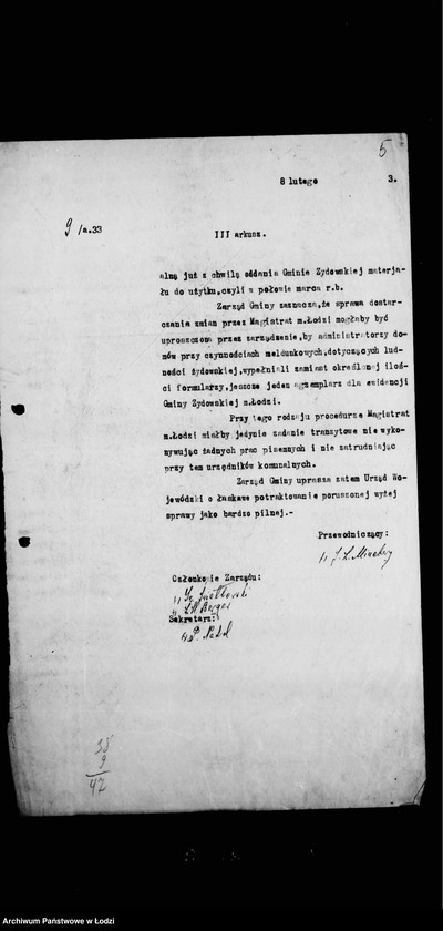 Obraz 10 z jednostki "Ewidencja ludności żydowskiej"