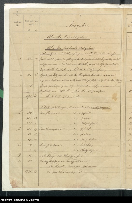 image.from.unit.number "Rechnung über Einnahme und Ausgabe der Kirchen-Kasse Kraplau"