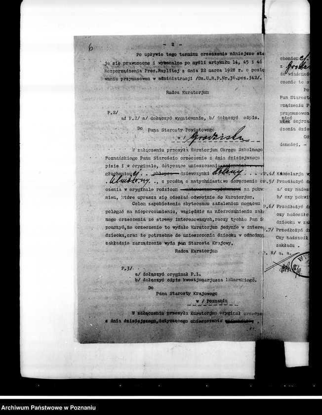 Obraz 9 z jednostki "[Dzieci upośledzone- skierowanie na naukę do zakładów specjalnych]"