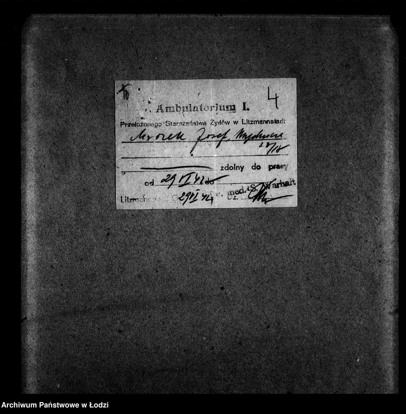 Obraz 7 z jednostki "Gerberei Abteilung [Zasiłki chorobowe dla pracowników wydziału, zaświadczenia lekarskie, listy pracowników]"