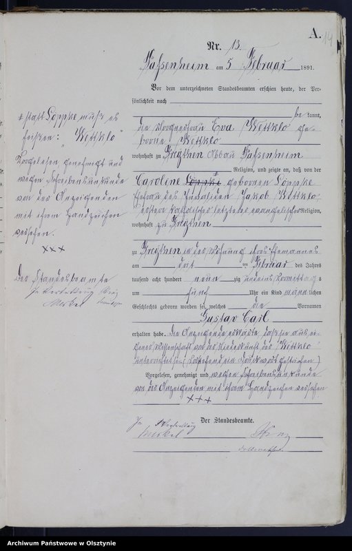 image.from.unit.number "Geburts-Haupt-Register Nr 1 - 88"