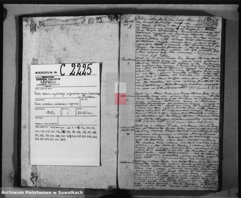 image.from.unit.number "Duplikat urodzonych, umarłych, zaślubionych w parafii puńskiey na rok 1838"
