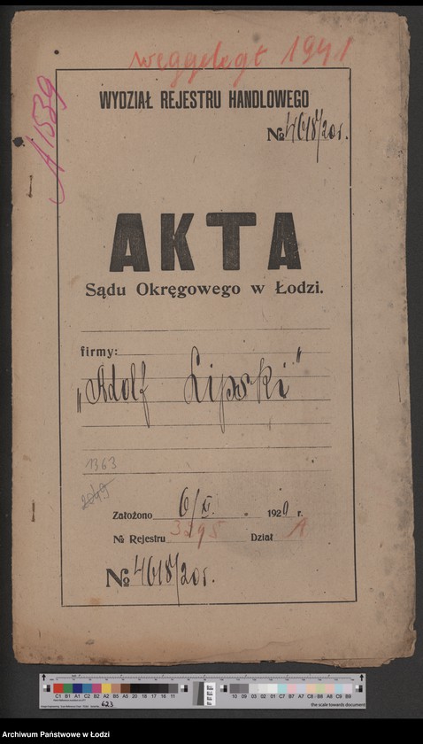 Obraz 2 z jednostki "Adolf Lipski- sprzedaż towarów manufakturowych"