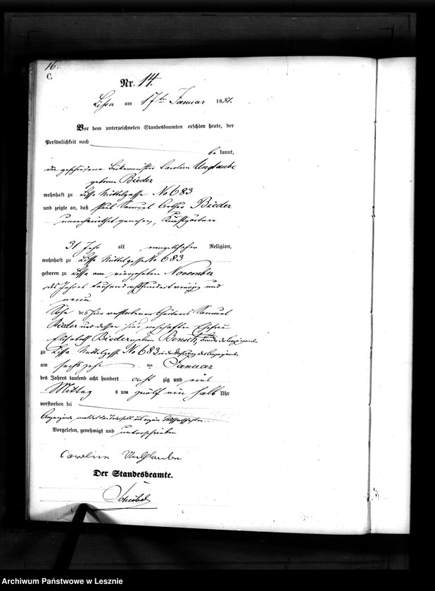 Obraz 18 z jednostki "[Księga zgonów - miasto]"