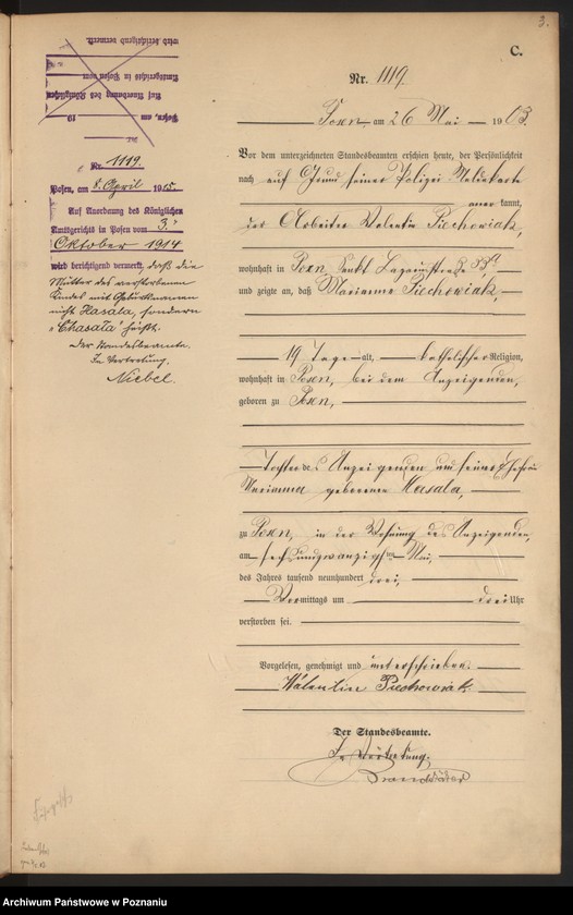 Obraz 6 z jednostki "Księga zgonów tom III"