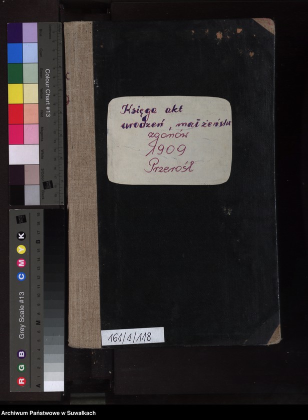 image.from.unit.number "Księga akt urodzeń, małżeństw, zgonów 1909 Przerośl"