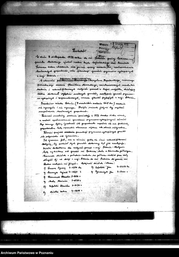 Obraz 10 z jednostki "Opłaty należności za scalenie gruntów wsi Popów, Szczytniki, Kolonia Szczytniki, Korzekwin, Kuczawola, Marcjanów, gminy Iwanowice powiatu kaliskiego"