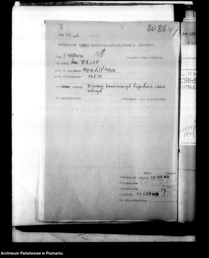 Obraz 11 z jednostki "Państwowe Liceum i Gimnazjum męskie imienia Jana Kantego - Poznań [lista abiturientów]"