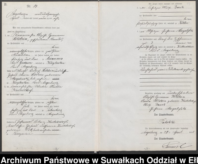 image.from.unit.number "Heiraths-Neben-Register des Preussischen Standes-Amtes Angerburg Kreis Angerburg"