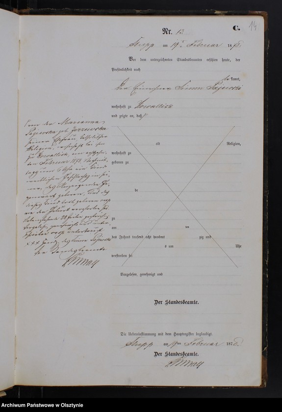 image.from.unit.number "Sterbe-Neben-Register Nr 1 - 73"