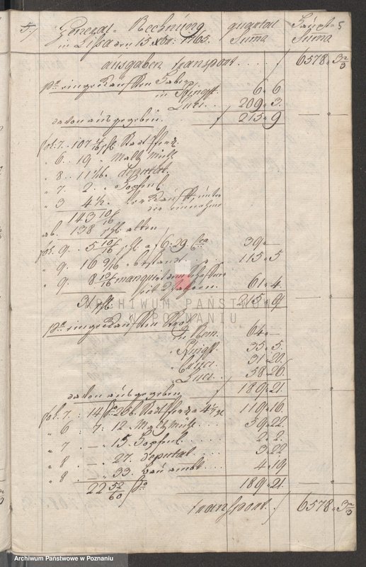 Obraz 7 z jednostki "Generalrechnung der Stadt Lissa; język niemiecki"