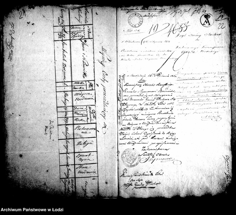 Obraz 19 z jednostki "Akta tyczące się świadectw przesiedleń"