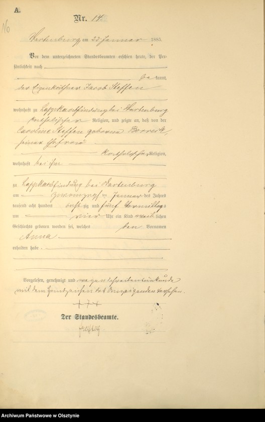 image.from.unit.number "Geburts-Haupt-Register Nr 1 - 205"