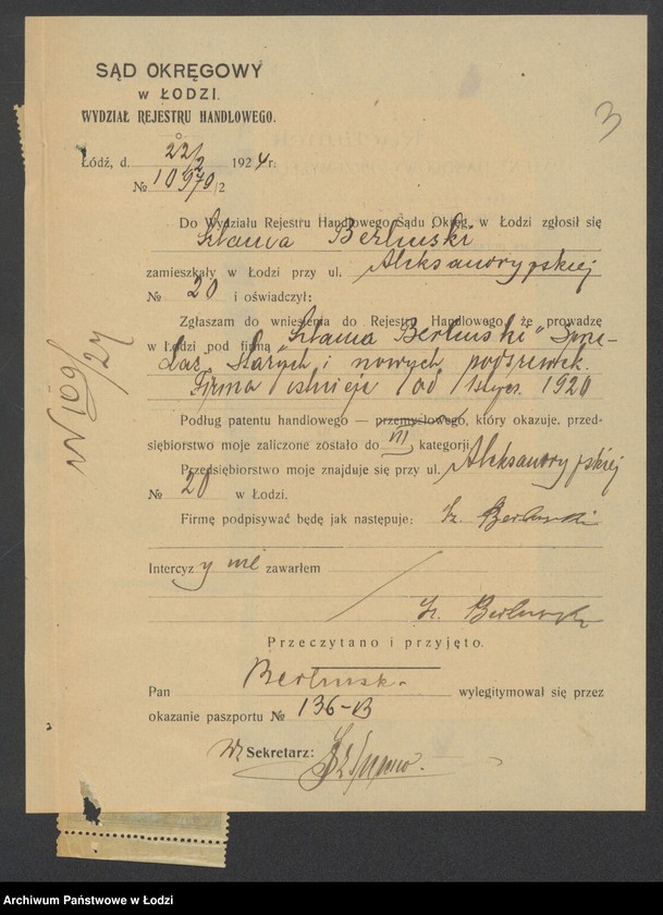 Obraz 5 z jednostki "Szlama Berliński – sprzedaż podszewek"