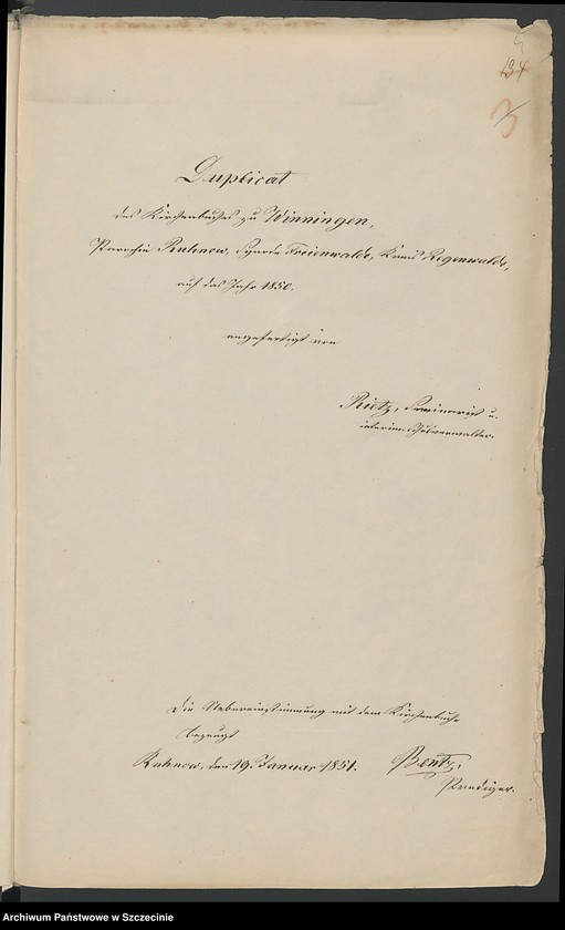 image.from.unit.number "Die Kirchenbuchs Duplicate von Ruhnow [Runowo], Winingen [Winniki], Piepstock [Podlipce], Blankenhagen [Dłusko], Neu Buchholtz [Pławnica], Dorothenthal [Sarnikierz]"