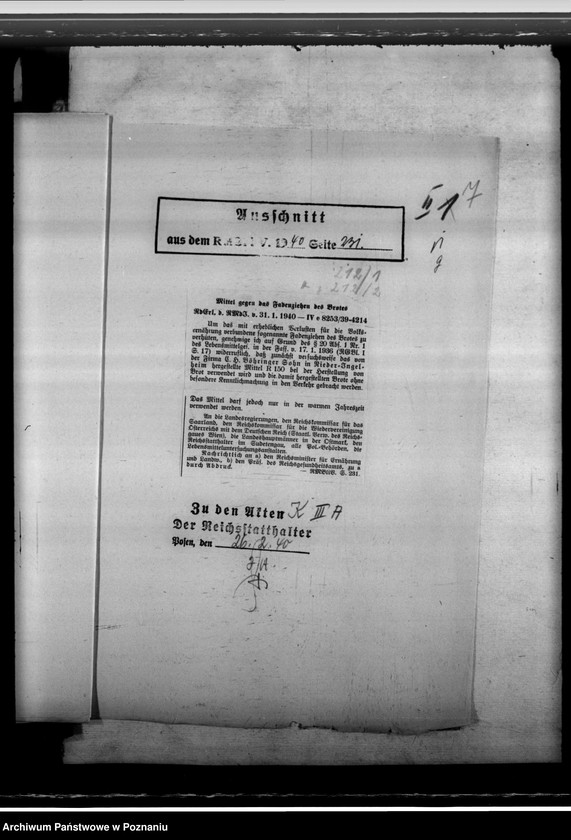 Obraz 11 z jednostki "Lebensmittelgestzgebung. Gewerbeaufsicht. Seuchengefahr bei Verarbeitung russischer Lumpen."
