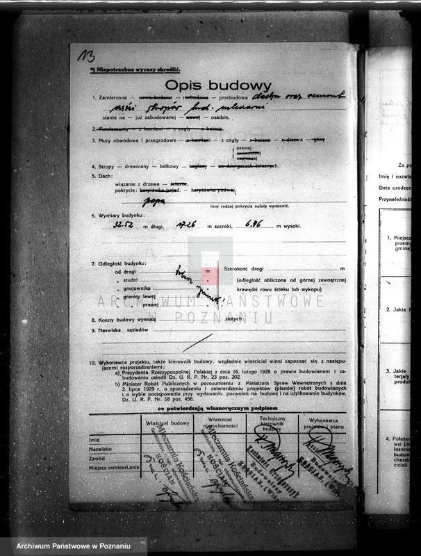 Obraz 17 z jednostki "/Rozbudowa mleczarni w Kościanie/"