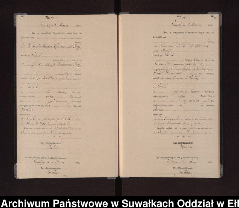 image.from.unit.number "Geburts-Neben-Register des Königlich Preussischen Standes-Amtes Gneist Kreis Loetzen"