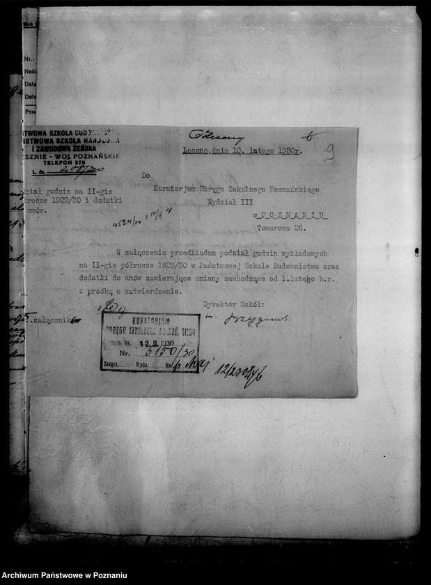 Obraz 13 z jednostki "Państwowa Szkoła Budownictwa i Handlu męska - Leszno, akta ogólne personalne"