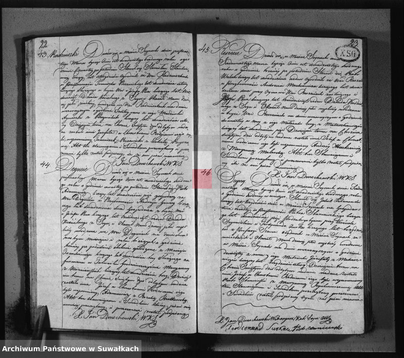 image.from.unit.number "Akta urodzonych, zaślubionych i umarłych parafij seyneńskiey z roku 1827."