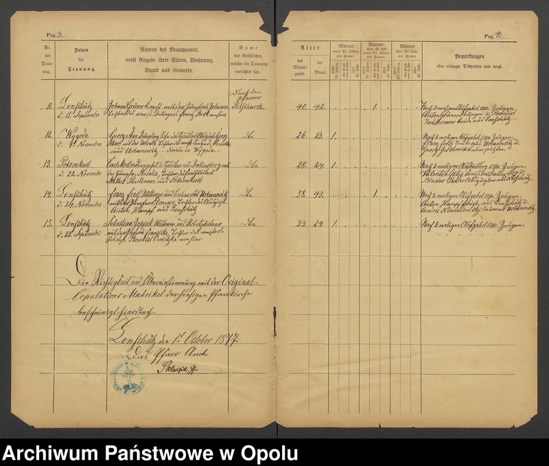 Obraz 5 z jednostki "[Księga chrztów 1840-1842, małżeństw 1840-1843 oraz zgonów 1840-1842 parafii Łężce]"