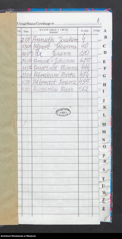 image.from.unit.number "Skorowidz alfabetyczny zgonów z 1937 roku"