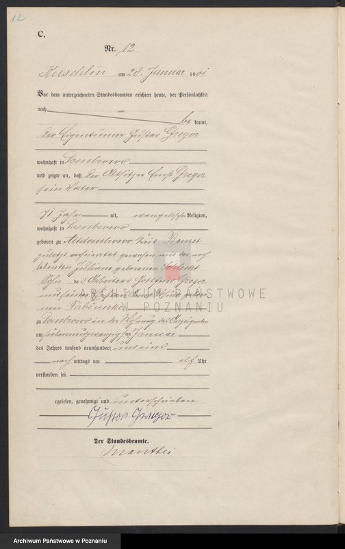 Obraz 15 z jednostki "Sterbe-Haupt-Register"
