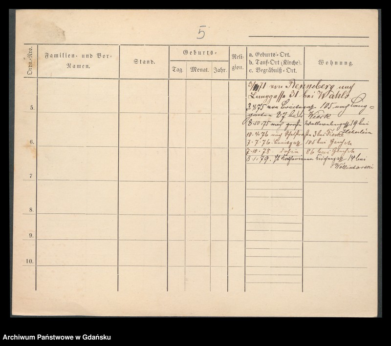 image.from.unit.number "Karty meldunkowe: Schmidtke - Schmirgalski"