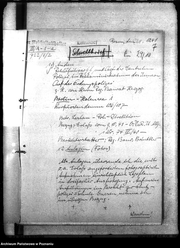 Obraz 11 z jednostki "Polizeikaserne in Leslau. Wohungen für Polizeiangehörigen in Leslau. Polizeigefängnis in Leslau"