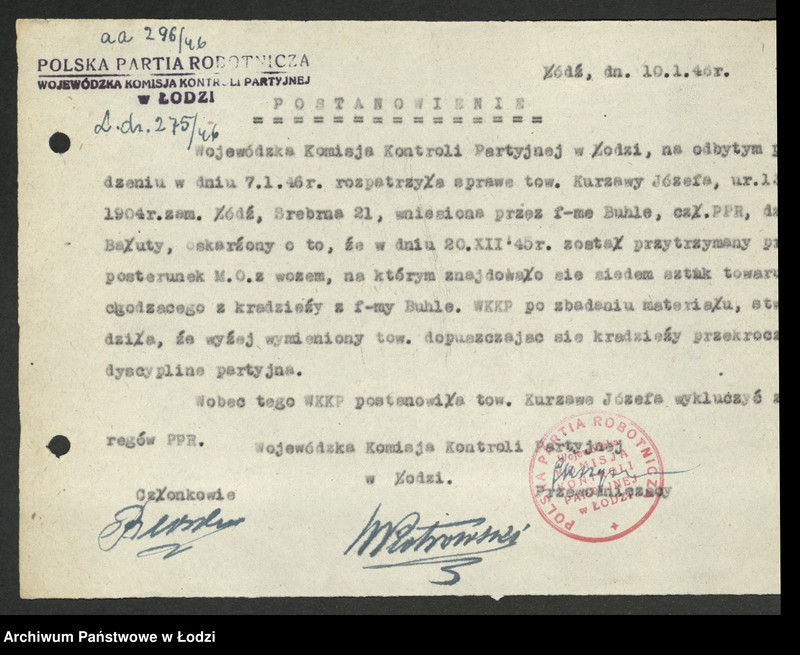 Obraz 4 z jednostki "Postanowienia [i oskarżenia] Komisji"