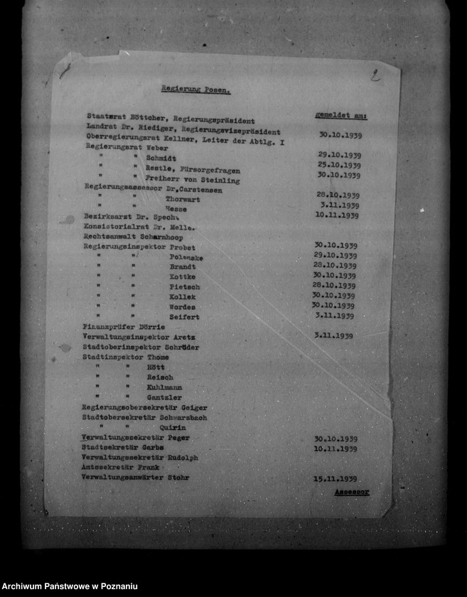 Obraz 6 z jednostki "Personal. Regierung und Landratsämter Posen"