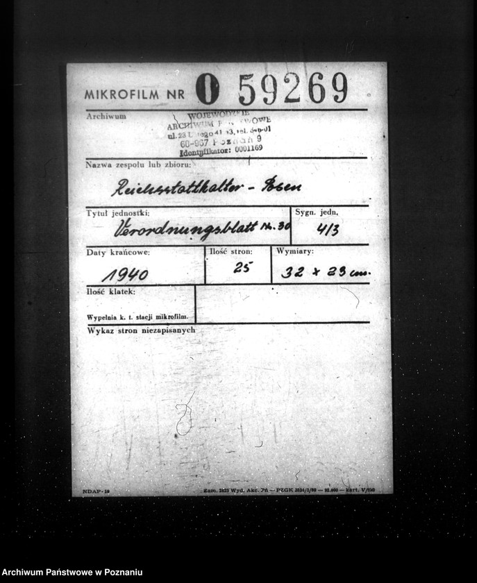 Obraz 2 z jednostki "Verordnungsblatt Nr. 30"