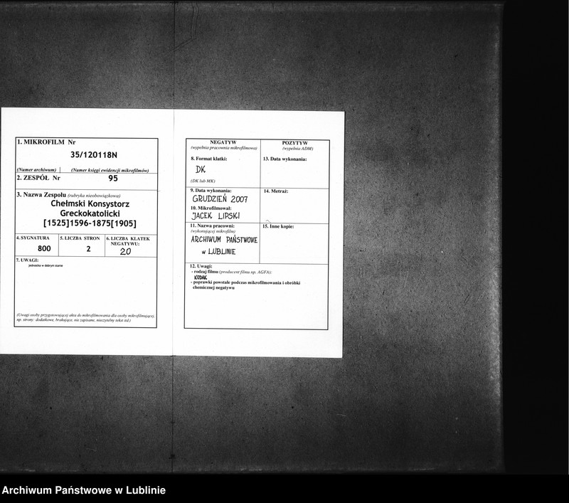 Obraz 7 z jednostki "Akta Konsystorza Chełmskiego. Nestor Horoszewicz [administrator parafii Złojec i Kosobudy, proboszcz parafii Chmielek]"