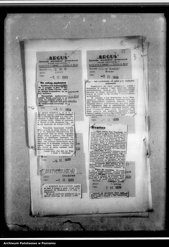 Obraz 7 z jednostki "Wycinki prasowe dotyczące działalności Ligi Obrony Powietrznej i Przeciwgazowej w Poznaniu"