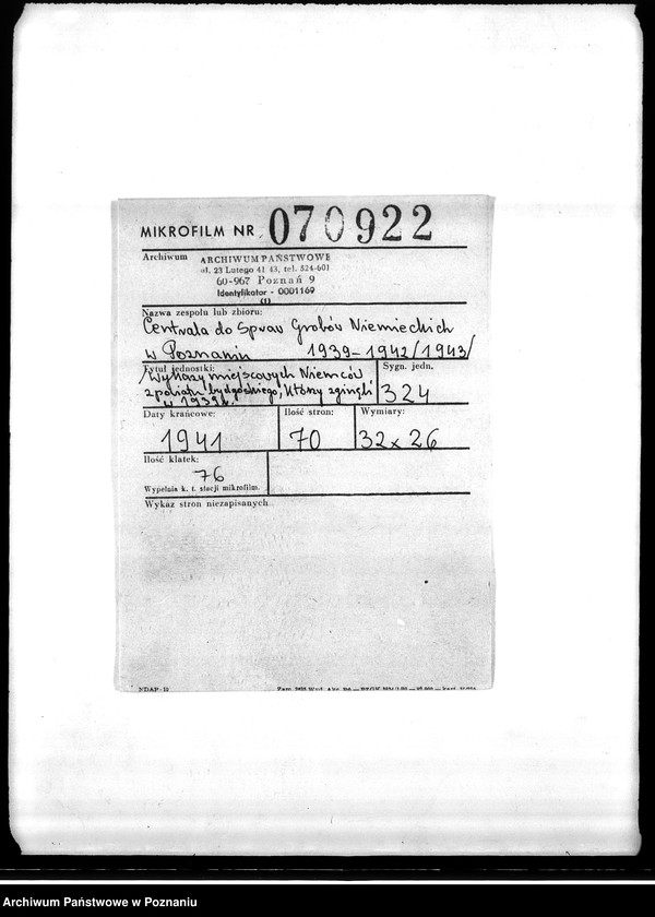 Obraz 2 z jednostki "Wykazy miejscowych Niemców z powiatu bydgoskiego, którzy zginęli w 1939 roku"