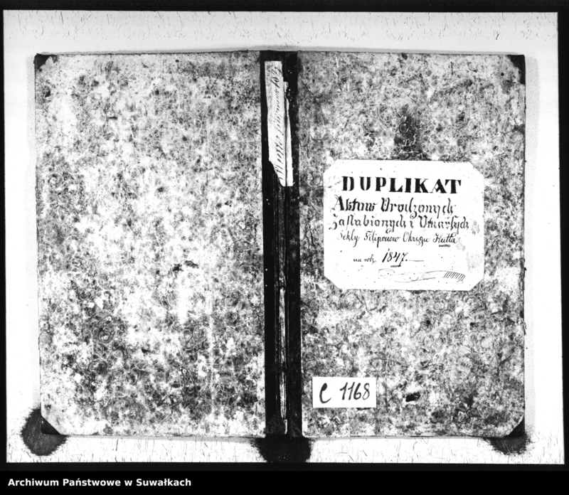 image.from.unit.number "Duplikat Aktów Urodzonych, Zaszlubionych i Umarłych Sekty Filiponów Okręgu Hutta na rok 1847"