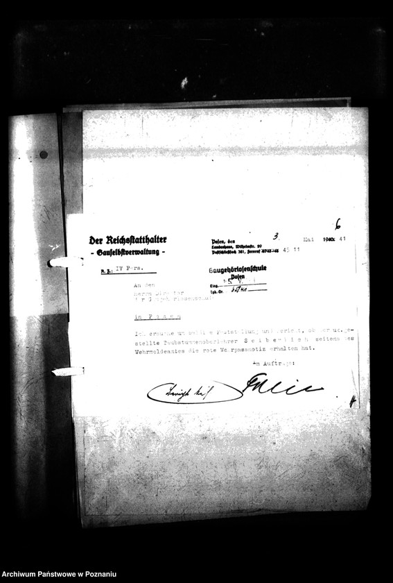 Obraz 10 z jednostki "[Akta personalne nauczyciela Gustawa Sieberlicha]."